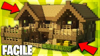 COME COSTRUIRE UNA CASA SURVIVAL IN LEGNO  Minecraft Casa Survival Tutorial ITA FACILE [upl. by Ullyot609]