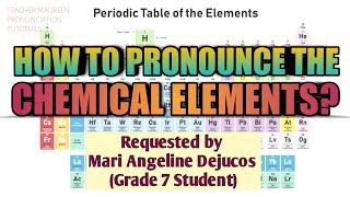 HOW TO PRONOUNCE THE 118 ELEMENTS IN PERIODIC TABLE  Teacher Maureen [upl. by Neumeyer6]