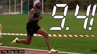 Marcell Jacobs runs 94 in training and is ready to break Usain Bolts World record [upl. by Alemahs]