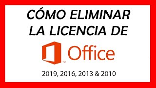 ✅ QUITAR CLAVE del producto DE OFFICE 👉 Cómo ELIMINAR y Desactivar LICENCIA de Microsoft OFFICE [upl. by Johnstone]