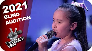 Whitney Houston  Greatest Love of All Michelle  The Voice Kids 2021  Blind Auditions [upl. by Ardnovahs]