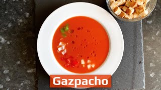 Authentic andalusian Gazpacho recipe Spanish Gazpacho soup recipe [upl. by Aitel]