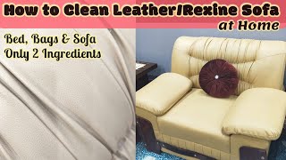 How to Clean Leather amp Rexine Sofa  Sofa Set Cleaning at home Easy Sofa Cleaning [upl. by Rosa798]