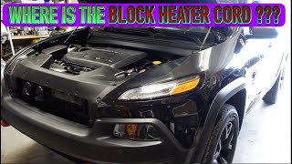 BLOCK HEATER JEEP CHEROKEE 2013  2023 WHERE IS IT [upl. by Mufinella500]