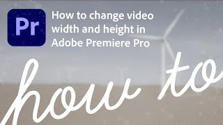 How to change video width and height in Premiere Pro [upl. by Ataymik]