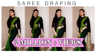 How to drape a saree  Cotton saree [upl. by Winny]