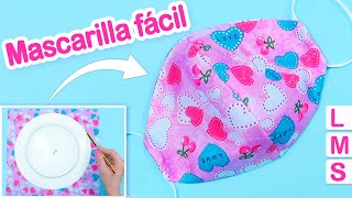 COMO HACER MASCARILLAS DE TELA FACIL Tapabocas Cubrebocas Barbijos [upl. by Revell]