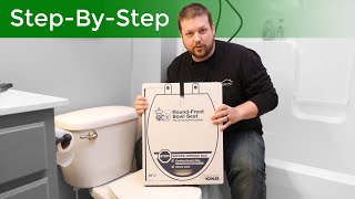 Kohler Cachet Nightlight QuietClose Toilet Seat  Installation and Review [upl. by Lauzon]