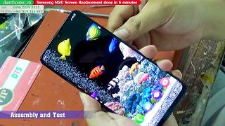 Samsung M20 Screen Replacement done in 6 minutes [upl. by Earej]