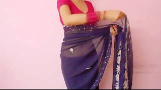 Saree VideoHow To Wear A SariSaree Wraping Video Tutorial For BeginnersSaree Drape [upl. by Anisor340]