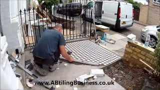 AB Tiling  victorian style outside tiles TIME LAPSE [upl. by Hochman452]