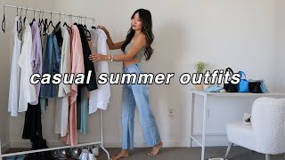 CASUAL SUMMER OUTFITS ☀️  summer fashion lookbook 2021 [upl. by Ellene848]