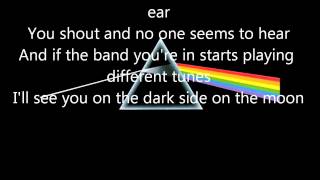 Pink Floyd Brain DamageEclipse lyrics [upl. by Emee]