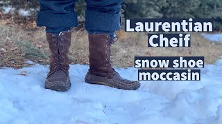 Laurentian Chief snowshoe moccasins [upl. by Suehtomit221]