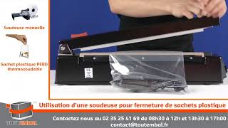 Utilisation dune soudeuse pour fermeture de sachets plastique [upl. by Noleta687]