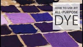 How to Dye Fabric Rit AllPurpose Dye [upl. by Alrzc]