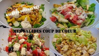 RECETTES SPECIALES ETE  4 RECETTES DE SALADES MAXI GOURMANDES [upl. by Tyrrell]