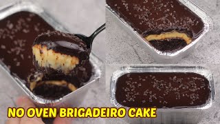 Brigadeiro Chocolate Cake  No Oven No Bake No Mixer [upl. by Amilah587]