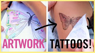 TURN KIDS ARTWORK into TEMPORARY TATTOOS [upl. by Paxton]