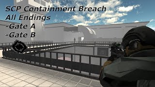 SCP Containment Breach All Endings  138 Read Description [upl. by Bushweller]