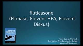 How to pronounce fluticasone Flonase Flovent Memorizing Pharmacology Flashcard [upl. by Vihs661]