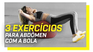 3 exercícios intensos de abdômen com a bola suíça [upl. by Guria861]