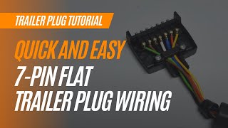 How To Wire A 7Pin Flat Trailer Plug Quickly And Easily [upl. by Nnylrahc]