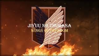 Shingeki no Kyojin S1 OP2  Linked Horizon  Jiyuu no Tsubasa Lyrics with English Translation [upl. by Nareht906]