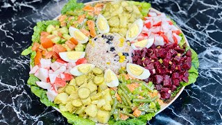 SALADE COMPOSÉE 🥗 L’entrée ou plat parfait pour se rafraîchir en été☀️ Deli Cuisine [upl. by Reyem63]