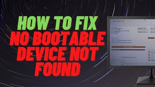 How to Fix No Bootable Device Not Found [upl. by Lomax104]