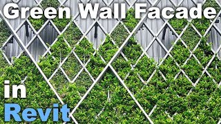 Green Wall Facade in Revit Tutorial  Family Download Link [upl. by Yatnohs]