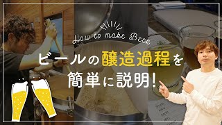 【5分で分かる】ビールの醸造過程・作り方を分かりやすく解説！【クラフトビール】 [upl. by Ilona]