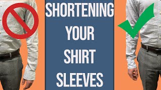 How To Shorten Your Dress Shirt Sleeves  Tailor Teaches [upl. by Obelia]