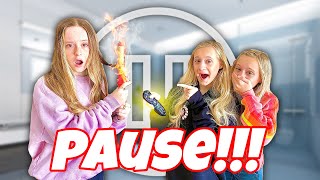 EPIC PAUSE CHALLENGE WITH THE COUCH SISTERS CRAZY REACTION [upl. by Ennaitak]