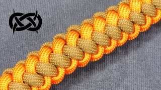 How to make a Two 2 Color Zipper Sinnet Paracord Bracelet [upl. by Boarer]