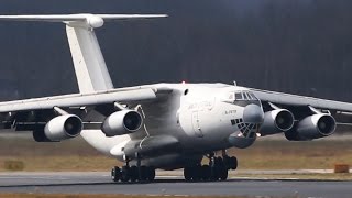 CRAZY russian ILYUSHIN IL76 Landing  NOSE UP after Touchdown [upl. by Mckinney]