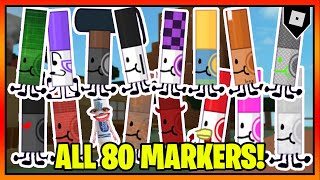 How to get ALL 80 BADGES  MARKERS in FIND THE MARKERS  Roblox [upl. by Ycrad]