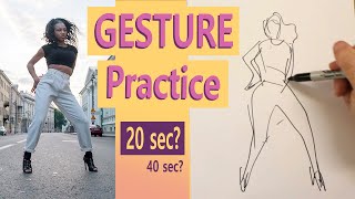 Gesture Drawing Practice  20 and 40 sec poses [upl. by Etireuqram]