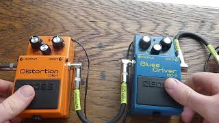 BOSS BD2 Blues Driver vs DS1 Distortion Pedal Fight [upl. by Doehne]