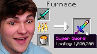 Minecraft But Smelting Enchants Level 1000000 [upl. by Onaicilef]