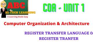 REGISTER TRANSFER LANGUAGE [upl. by Bagger]