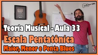 Curso de Teoria Musical  Aula 33 Escala Pentatônica Maior Menor e Penta Blues l Aula 234 [upl. by Estrellita]