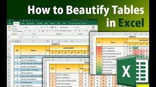 How to Beautify Tables in Microsoft Excel [upl. by Lahcim302]