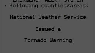 EAS Tornado Emergency in Holly Springs MS [upl. by Atorod]