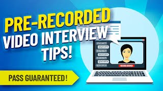 PRERECORDED VIDEO INTERVIEW TIPS Questions amp BRILLIANT ANSWERS [upl. by Lebbie36]