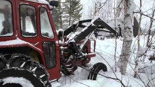 Volvo BM buster 400 plowing snow Sweden [upl. by Reisinger]