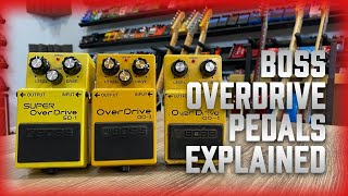 Boss Overdrive Pedals Explained OD1OD3SD1 [upl. by Ahsimak786]