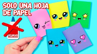 DIY MINI LIBRETAS CON SOLO UNA HOJA DE PAPEL SIN PEGAMENTO [upl. by Sonitnatsnok]