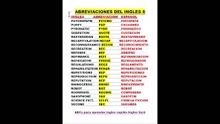 ABREVIACIONES DEL INGLES 8 [upl. by Darin]