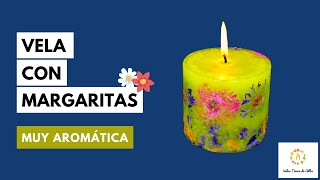 Como Hacer VELAS AROMÁTICAS Con Margaritas 🌼 [upl. by Tugman256]